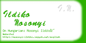 ildiko mosonyi business card